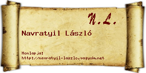 Navratyil László névjegykártya