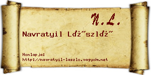 Navratyil László névjegykártya