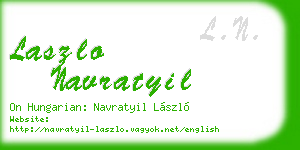 laszlo navratyil business card